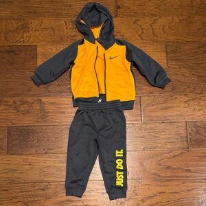 Nike Kids Black and Yellow Jogger Set